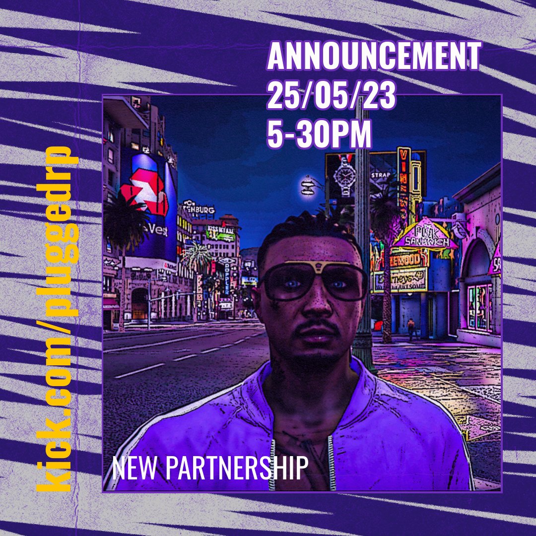 Hmm I wonder who? 
New partnership being announced tomorrow🤝
live at 5-30PM👀🥳

ALSO live tonight doing my thing at usual time 5-30PM see you soon! 

LINK - kick.com/pluggedrp