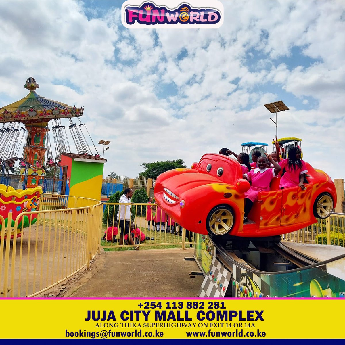 Making you happy is a deliberate thing we choose to do. All our prices are affordable.

Contact us on +254 113 882 281.
Email: info@funworld.co.ke 
Website: funworld.co.ke 

#FunworldAmusementpark #TheFunworldExperience