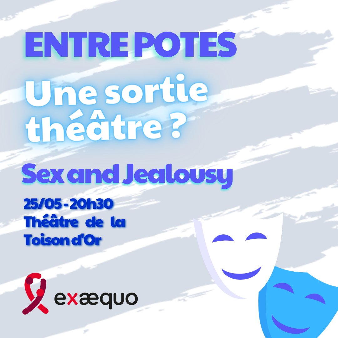 Mais... Au fait... 
Demain à 20h30, notre groupe Entre Potes organise une super soirée au <a href="/TTOtheatre/">Théâtre de la Toison d'Or</a> pour voir la pièce "Sex and jealousy" de Marc Camoletti. Viens rire avec nous! ❤️