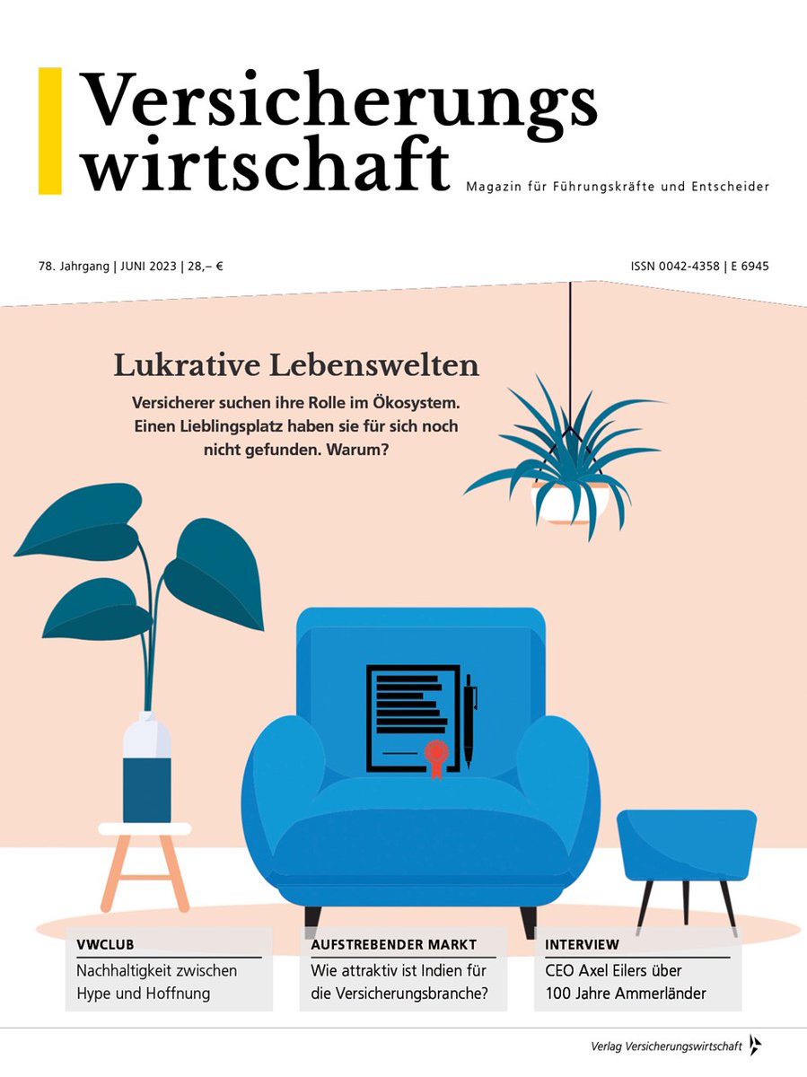 Am 1. Juni 2023 erscheint die neue #Versicherungswirtschaft! Themen sind u.a.: Lukrative Lebenswelten - wie die #Versicherer ihre Rolle im Ökosystem suchen, und @ERGOGroup-Managerin Ursula Clara Deschka im Insight-Interview über ihre Zeit im #Baltikum. bityl.co/Iqjg