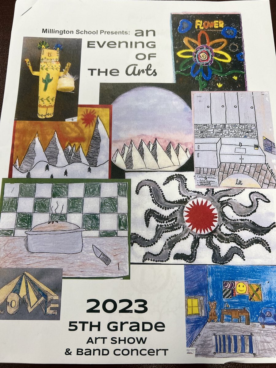 LHTSD's tweet photo. What a spectacular Evening of the Arts at ⁦@LH_Millington⁩ School last night.  The student artwork was amazing and the band gave a wonderful performance.  Congratulations to all of our wonderful students and their terrific teachers!  #LongHillPride https://t.co/YZsedJ4FPG