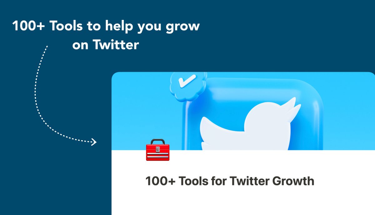 I've prepared a Notion resource that contains 100+ Tools for Twitter Growth

It is FREE today.

But after 24 hours, it will cost $$$  

To get it,

1) Follow me (so that I can DM you)
2) Like 
3) Retweet 
4) Comment '😎'  

And I'll send it to you for FREE