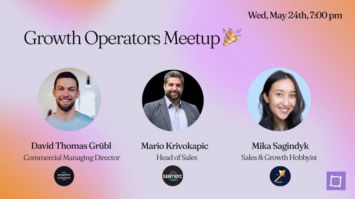 heymikasagi's tweet image. Berlin! Join us tonight at the #GrowthOperators meet-up 🫶🏼 Let’s talk about 
✌🏼 Unlocking Growth through #B2B2C channels
✌🏼 Everything it Takes to Do #EnterpriseSales in 2023 
#meetup