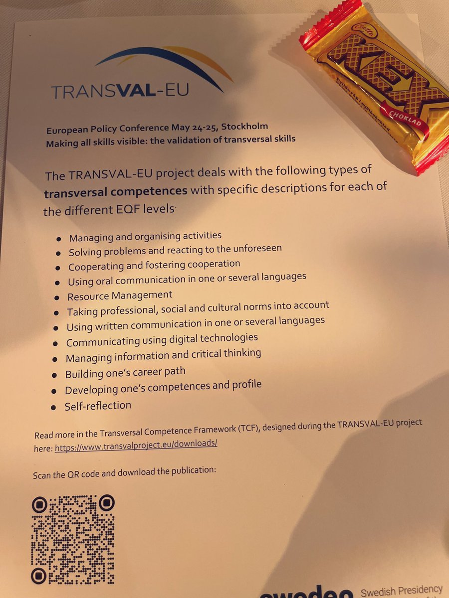 Enlightening session with colleagues at my table from #Czechia #Sweden #Latvia as we self-reflect on & discuss our own transversal skills, referring to the list of competencies #transversalskills #transvaleu #europeanyearofskills