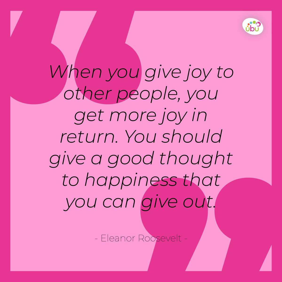 ubusupport's tweet image. Give happiness, kindness, love, caring, and be supportive.

#ubuquote #ubuquoteoftheday #happiness #kindness #love #support