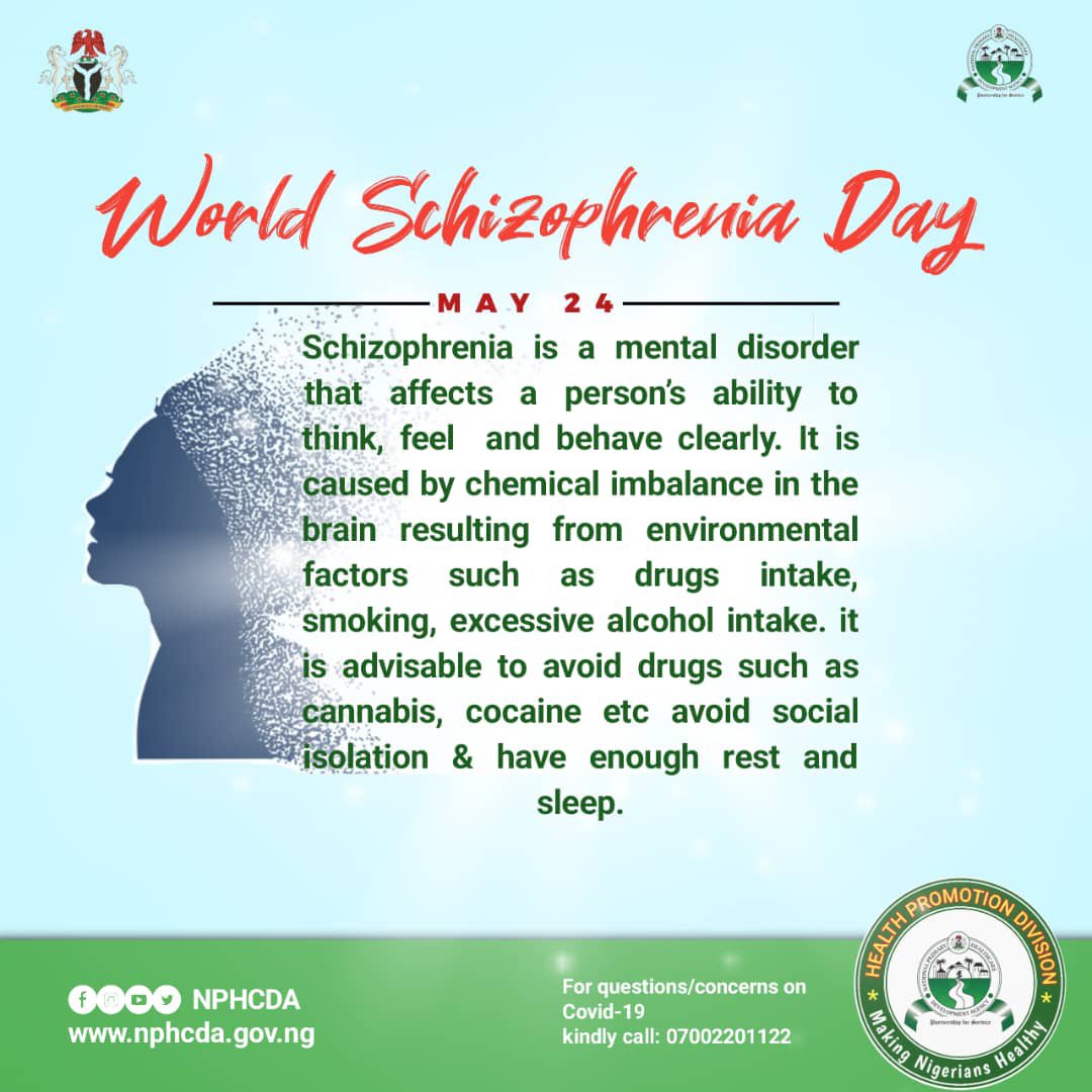 WorldSchizophreniaDay 2023! Over 24 million people worldwide live with diagnosis of schizophrenia. But despite this statistic, it is still one of the most stigmatized mental health conditions. People with schizophrenia are people like you.