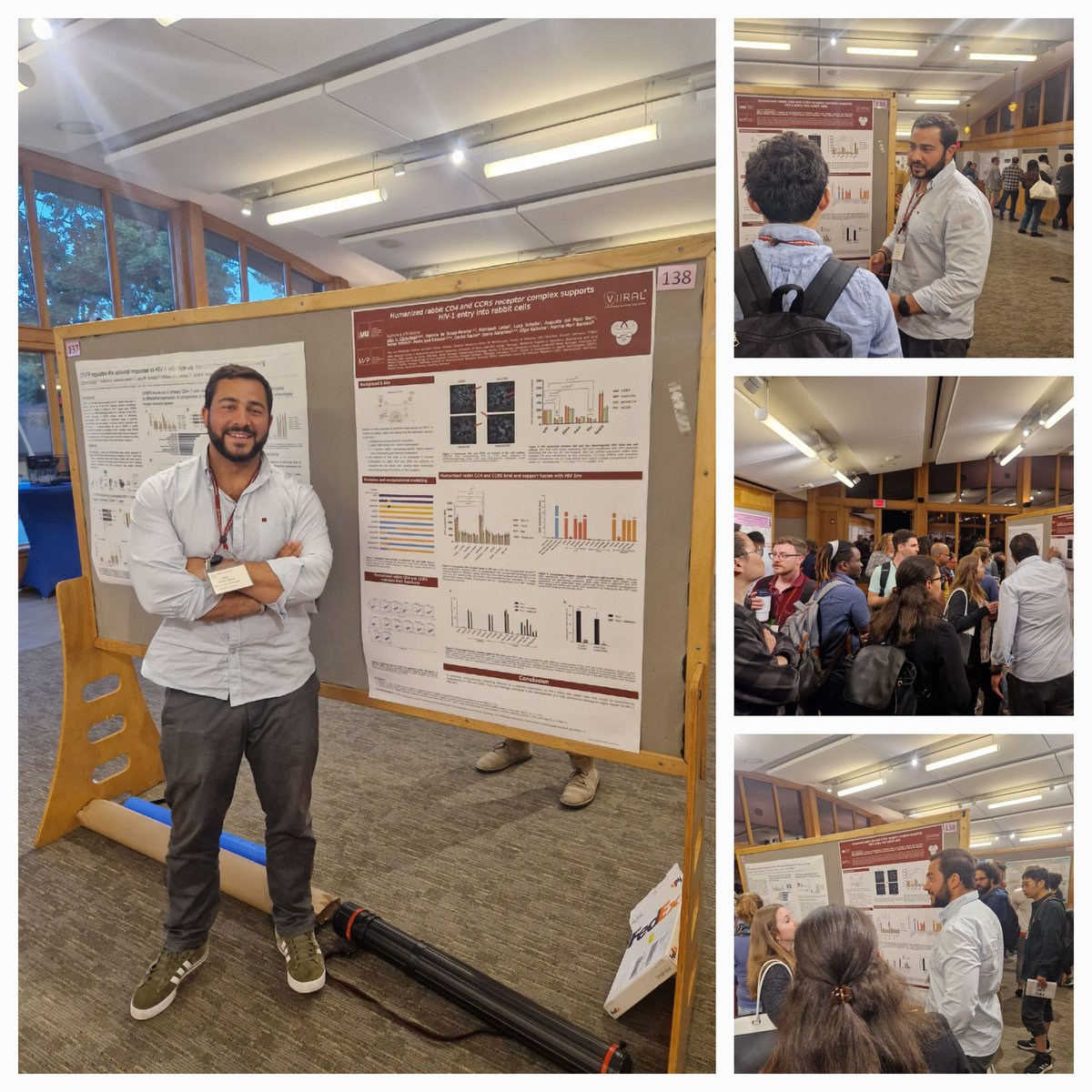 Great poster session by @joaocreal17 last night #cshlretro. We would like to thank @DocMvPI1 for the travel scholarship! #proudPI #lovevirology