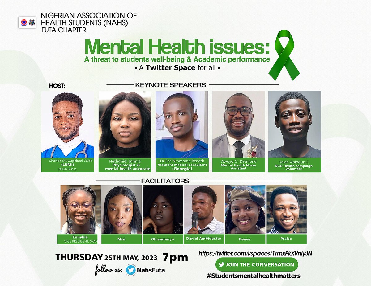 Who's your host? 🎙️🎙️

#studentsmentalhealthmatters
#depressionisreal
@NahsFuta