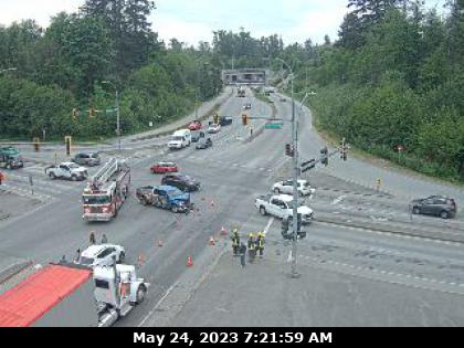 #SurreyBC - Crash in the intersection of Golden Ears Way and 96th Ave