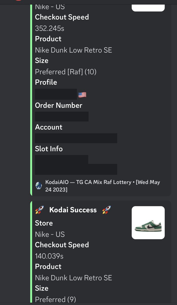 P.D.E. 94 (@knoledoe) on Twitter photo Low Stock.? No Problem
KODAI Is Unstoppable… I’m Staying Very Consistent On Nike.!!!
Bot: <a href="/KodaiAIO/">Kodai</a>
Proxies: <a href="/InsomniaProxies/">Insomnia Proxies</a>
CG: <a href="/AMNotify/">AMNotify</a>
ACO: <a href="/polarchefs/">Polar Chefs</a>
Accounts: <a href="/Arctic_Tools/">Arctic Gen</a>, <a href="/Jannnounts/">Jannnounts</a> , <a href="/BBAccounts_/">B&BAccounts</a> Low Stock.? No Problem
KODAI Is Unstoppable… I’m Staying Very Consistent On Nike.!!!
Bot: <a href="/KodaiAIO/">Kodai</a>
Proxies: <a href="/InsomniaProxies/">Insomnia Proxies</a>
CG: <a href="/AMNotify/">AMNotify</a>
ACO: <a href="/polarchefs/">Polar Chefs</a>
Accounts: <a href="/Arctic_Tools/">Arctic Gen</a>, <a href="/Jannnounts/">Jannnounts</a> , <a href="/BBAccounts_/">B&BAccounts</a>