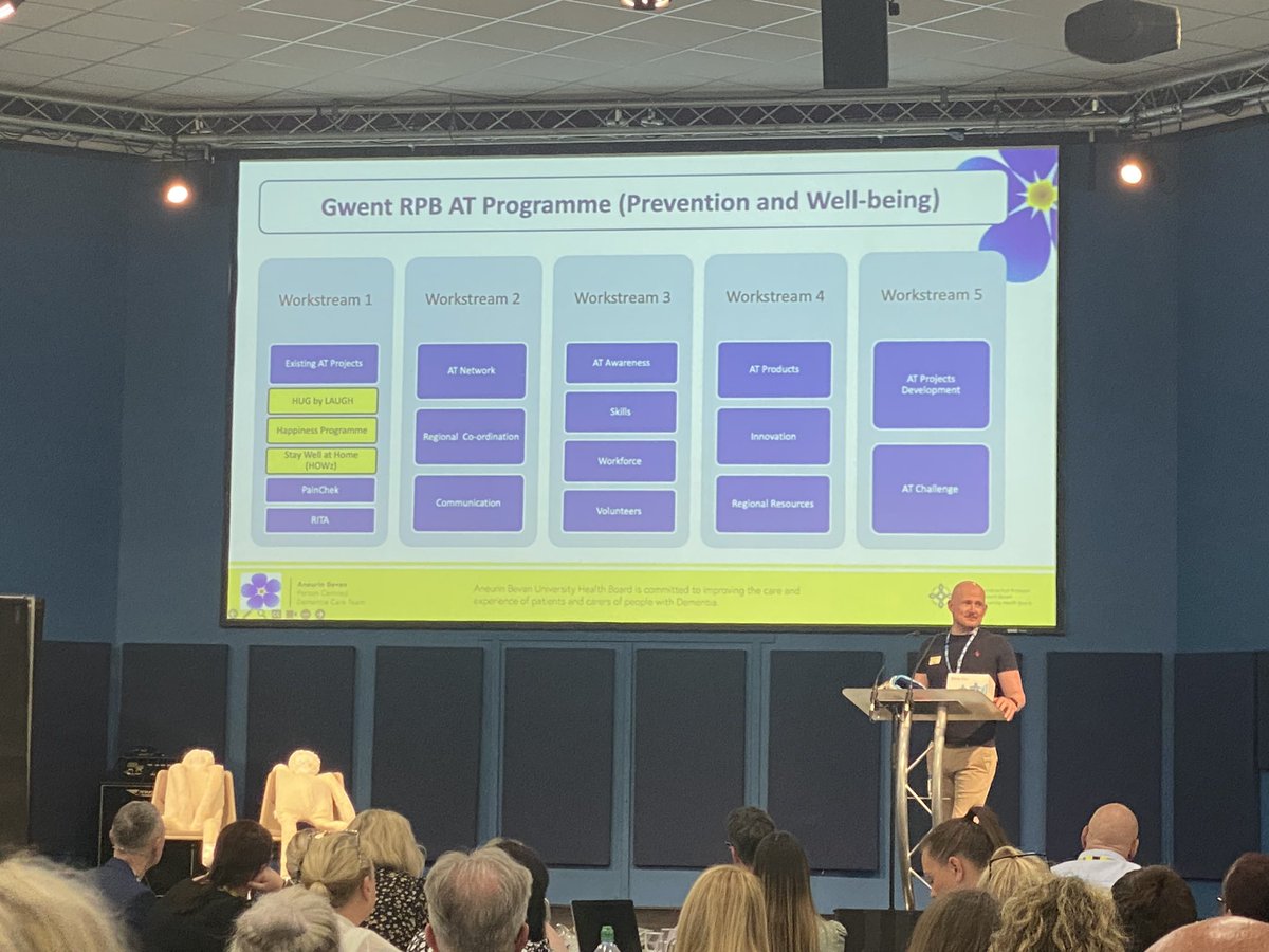 OAPL_ABUHB's tweet photo. Great talk from @mattgwynlloyd on assistive technology and dementia, OAPL are lucky enough to have some HUG devices and other assistive technology devices which we utilise with our care of the elderly patients, promoting meaningful activities is fundamental 💙 #ABDementiaCare https://t.co/ATSX4RFCPQ