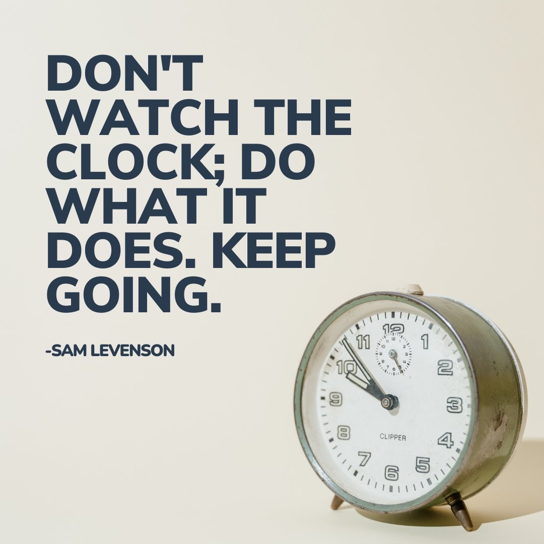 Rather than watching the clock, focus on setting meaningful goals and making progress towards them. 

By adopting a proactive mindset, you can maximize your potential and achieve great things. 

#KeepGoing #FindYourPurpose #BePresent #SetGoals #MaximizePotential