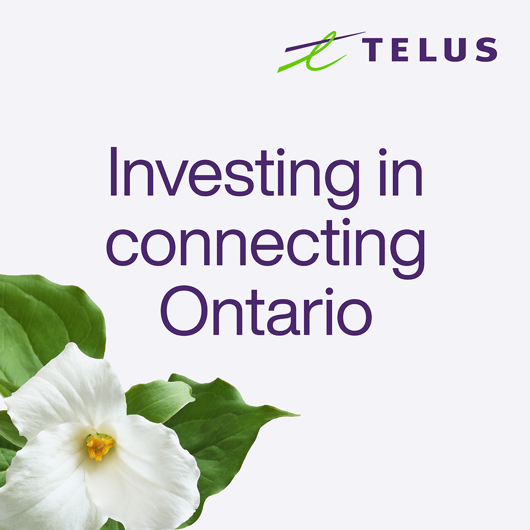 TELUSNews's tweet photo. We are investing $28 billion in Ontario through 2027 to support vital network connectivity, sustainability and innovation. Read the full announcement here: https://t.co/QiAbcUMtx1 https://t.co/ljx17UR2ES