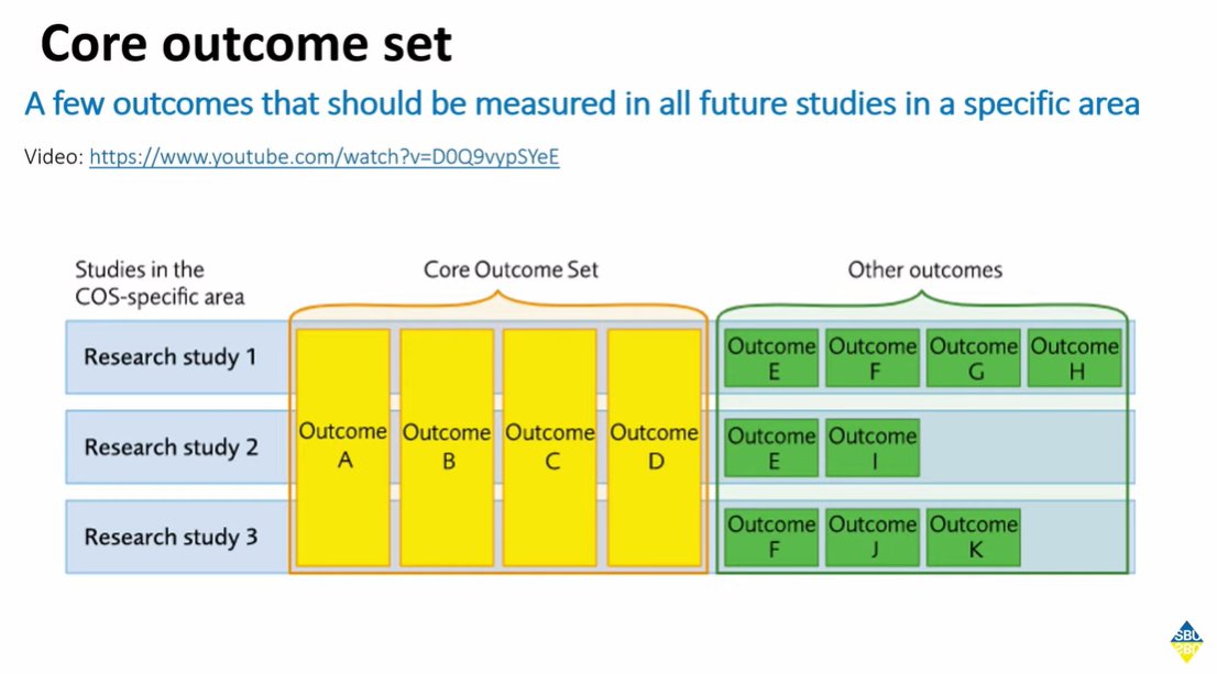 SBU_en's tweet photo. Did you know that one reason that you do not get reliable answers doing systematic reviews is that studies on the same intervention often do not measure the same outcomes.
A solution to this is to develop a Core Outcome Set. #SIAint2023 https://t.co/2aGNPYxfJw https://t.co/pMDLlSZVoo