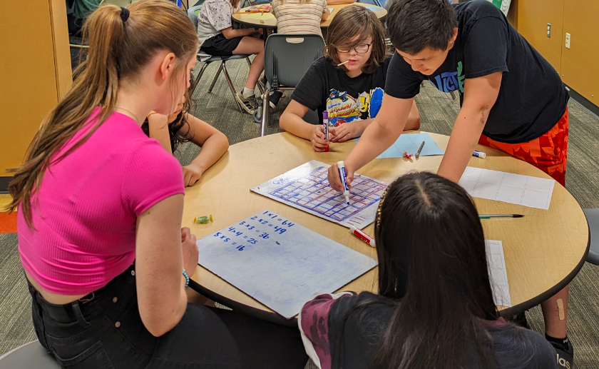 LyndenSchools's tweet photo. Fun story about Lynden High AP Calculus students spending the last few weeks of school working with LMS students. It's a tradition that has only grown. Learn more: https://t.co/NYvSHuZkKI https://t.co/ZxgIiHvAar