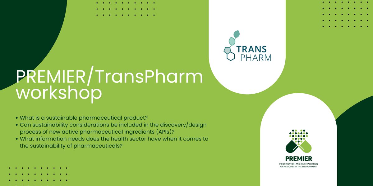 PREMIER Project (@premierproject6) on Twitter photo 👀Read about outcomes from PREMIER/TransPharm workshop on sustainable pharmaceuticals. <a href="/TranspharmP/">TransPharm Horizon EU project</a> is a Horizon Europe project, that has many synergies with <a href="/PREMIERProject6/">PREMIER Project</a>
👉bit.ly/3qexgsY 👀Read about outcomes from PREMIER/TransPharm workshop on sustainable pharmaceuticals. <a href="/TranspharmP/">TransPharm Horizon EU project</a> is a Horizon Europe project, that has many synergies with <a href="/PREMIERProject6/">PREMIER Project</a>
👉bit.ly/3qexgsY