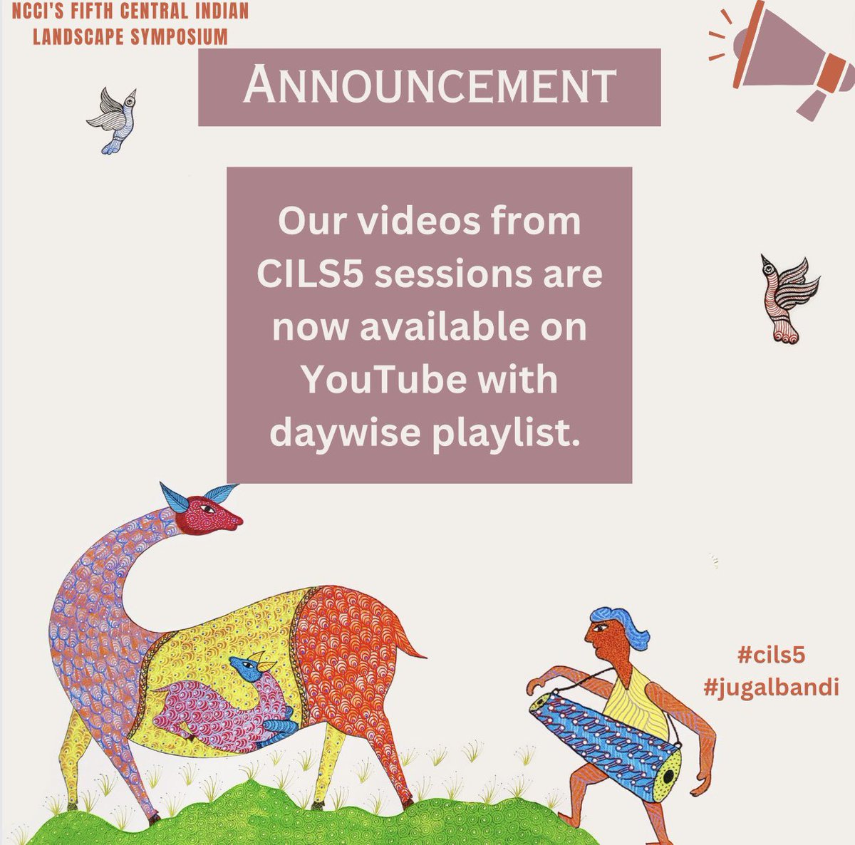 Conserving_CI's tweet photo. Watch now our sessions from CILS5 on YouTube! Find the link here : https://t.co/ugvm1j7NN6
#jugalbandi #ncci #centralindia #cils5 https://t.co/BzuxNJ1APq