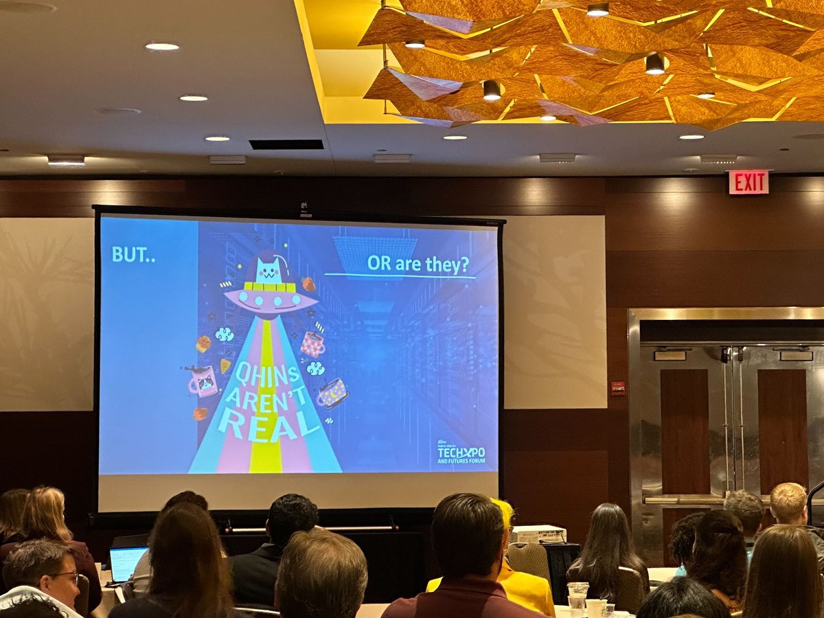 katmcdavitt's tweet photo. Our @cyasemin seeking #TEFCA truth at #ASTHOTechXpo during her panel discussion on DMI. Are #QHINs real? Should public health teams care? https://t.co/5yZBCHBXJ6