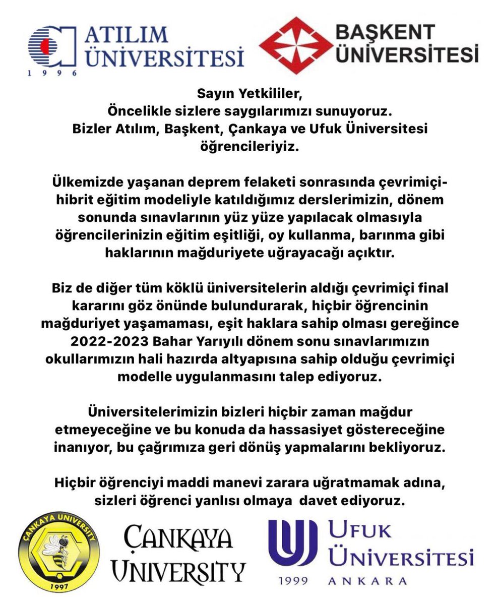 UfukMedya06's tweet photo. Öğrencilerin mağduriyet yaşamaması için online sınav istiyoruz. https://t.co/LwNPJgumZw