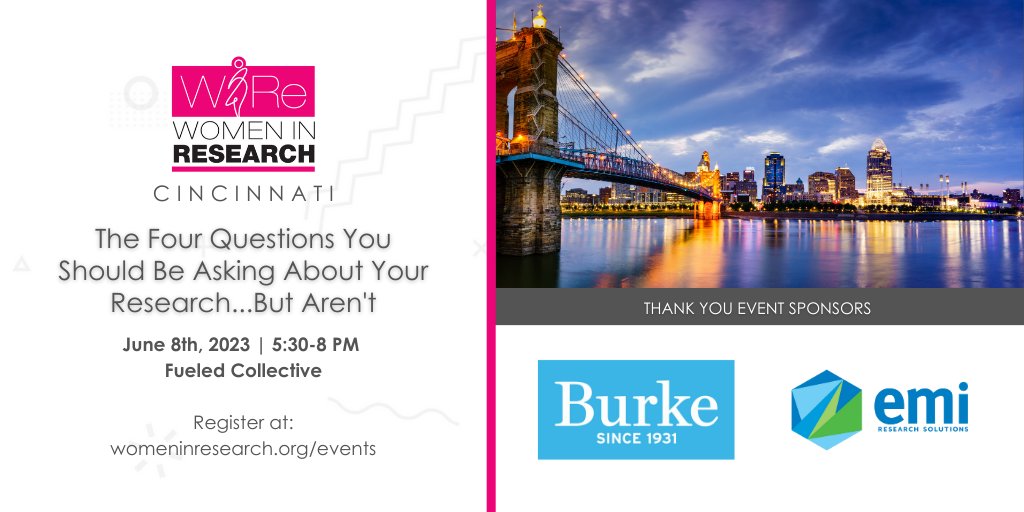 Mark your calendars for June 8th! We’ll be at the Cincinnati WIRe Event. EMI’s Brian Lamar will be speaking along with industry leaders from Burke, Faulkner Insights, and Clorox! It’ll be a night of discussion and networking you don’t want to miss! bit.ly/42mL7M1