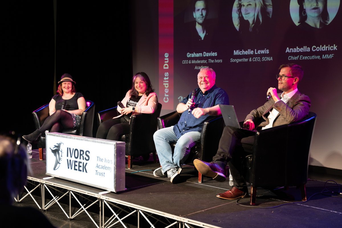 IvorsAcademy's tweet photo. One week on since we hosted our first #IvorsWeek conference with @sharethewrd. Great discussions on getting credited, the impact of algorithms and more.   

Thank you to our attendees, our sponsors @tiktok_uk and @creditsdueorg and the brilliant panellists for an insightful day. https://t.co/2kSVz6ChEl