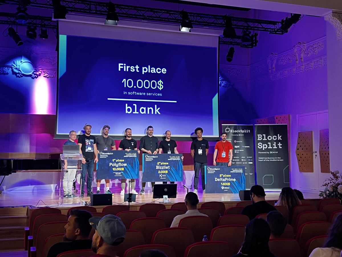 🥈što sija kao 🥇🙌

Congratulations to all the amazing teams and the winners @DeltaPrimeDefi @polyflow_dev and our @bizzllet at @blocksplit startup competition #BlockSplit4