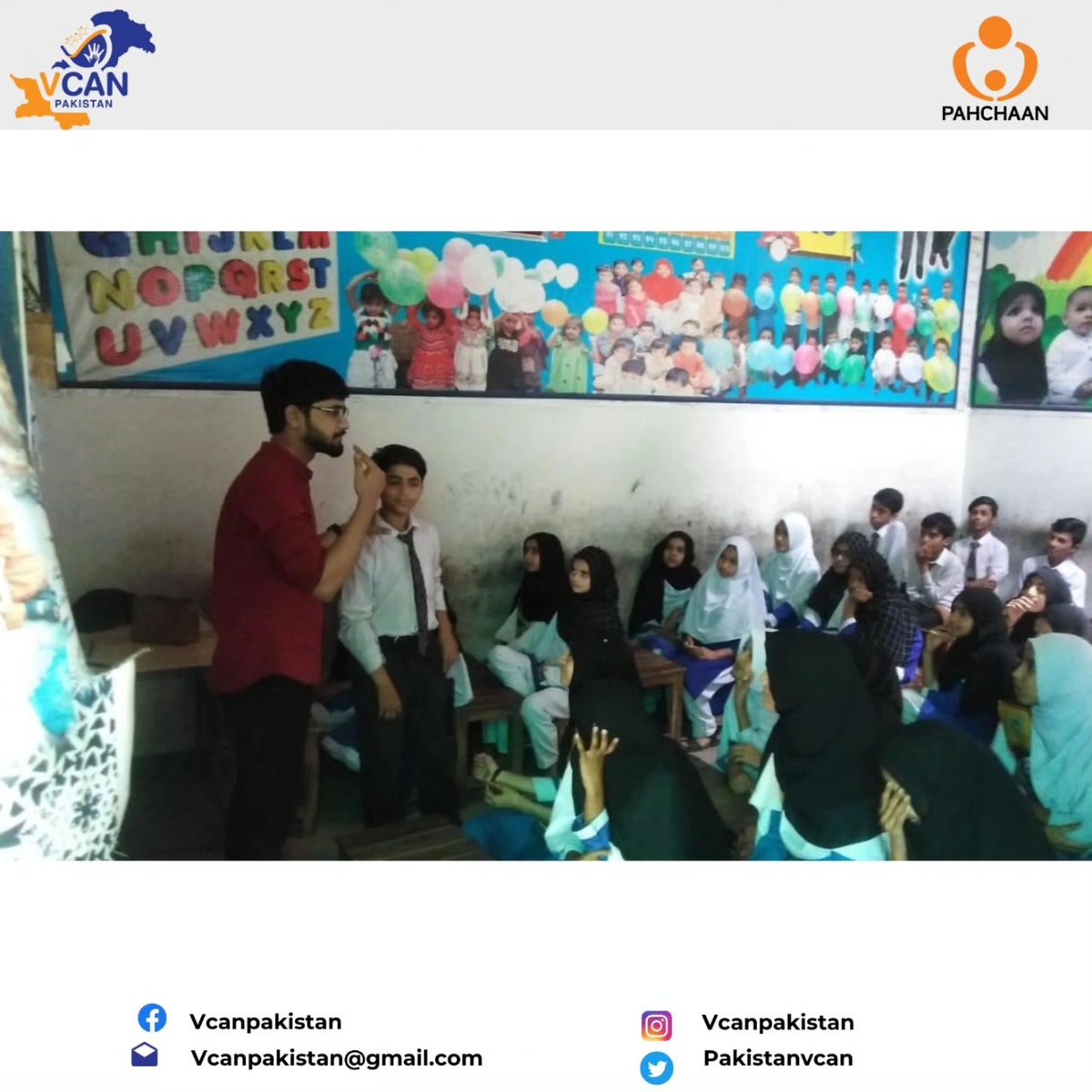 PakistanVcan's tweet photo. VCAN Pakistan in lieu visited school Al Faisal Model Girls High School, Kasur to where they gave training on Child Rights and Child Protection.

#unicefpakistan #unicef #VCANPAKISTAN #Pahchaan #power #education #childabuse #totalchild #girlchild #ngo #unicef #child #rape https://t.co/I91ZsWLKZ8