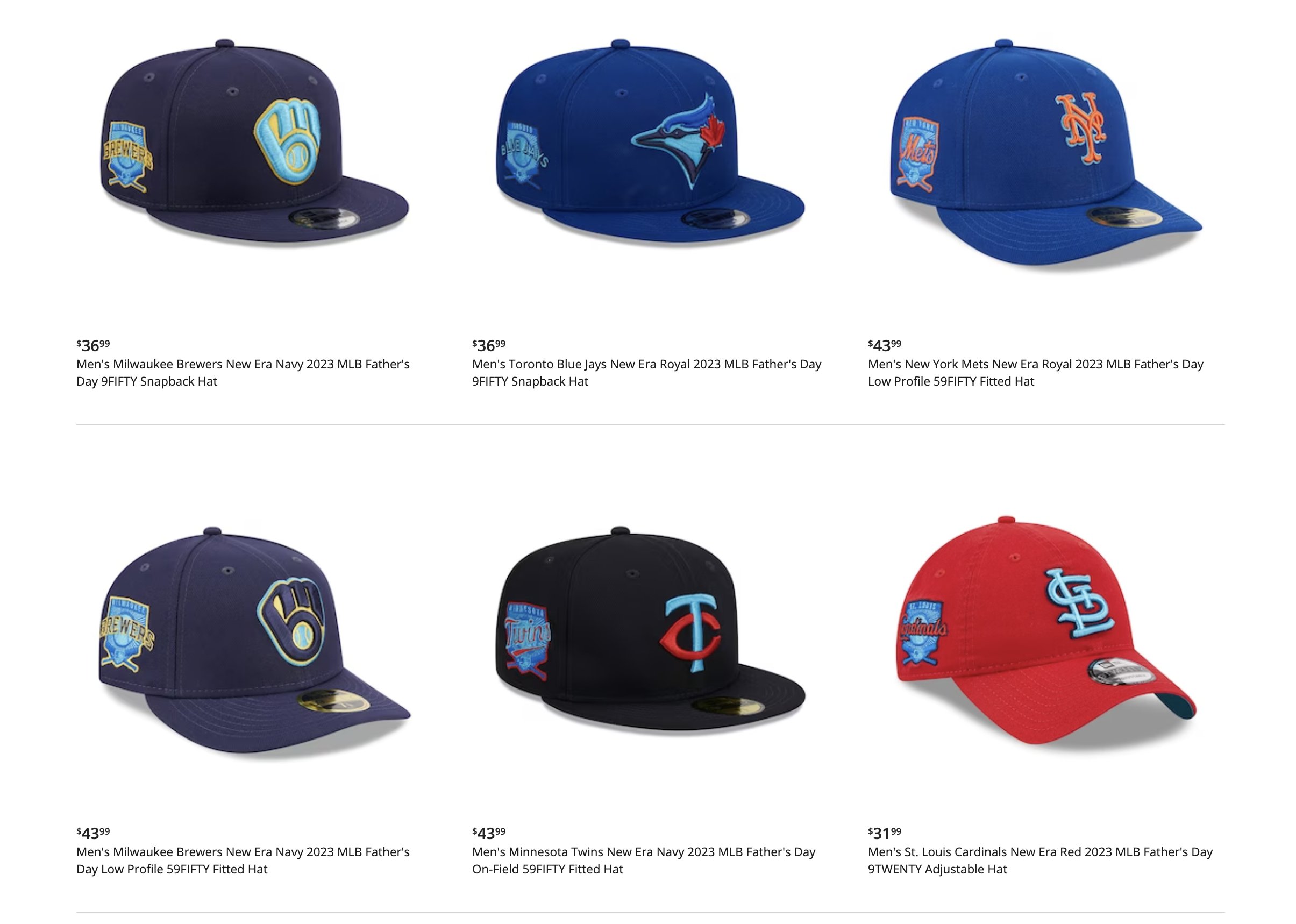 mlb father's day hats