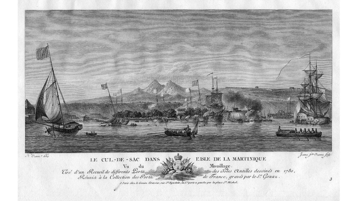 A beautiful picture representing the different types of navigation in the Lesser Antilles in the late 18th century. #maritimehistory #caribbeanhistory