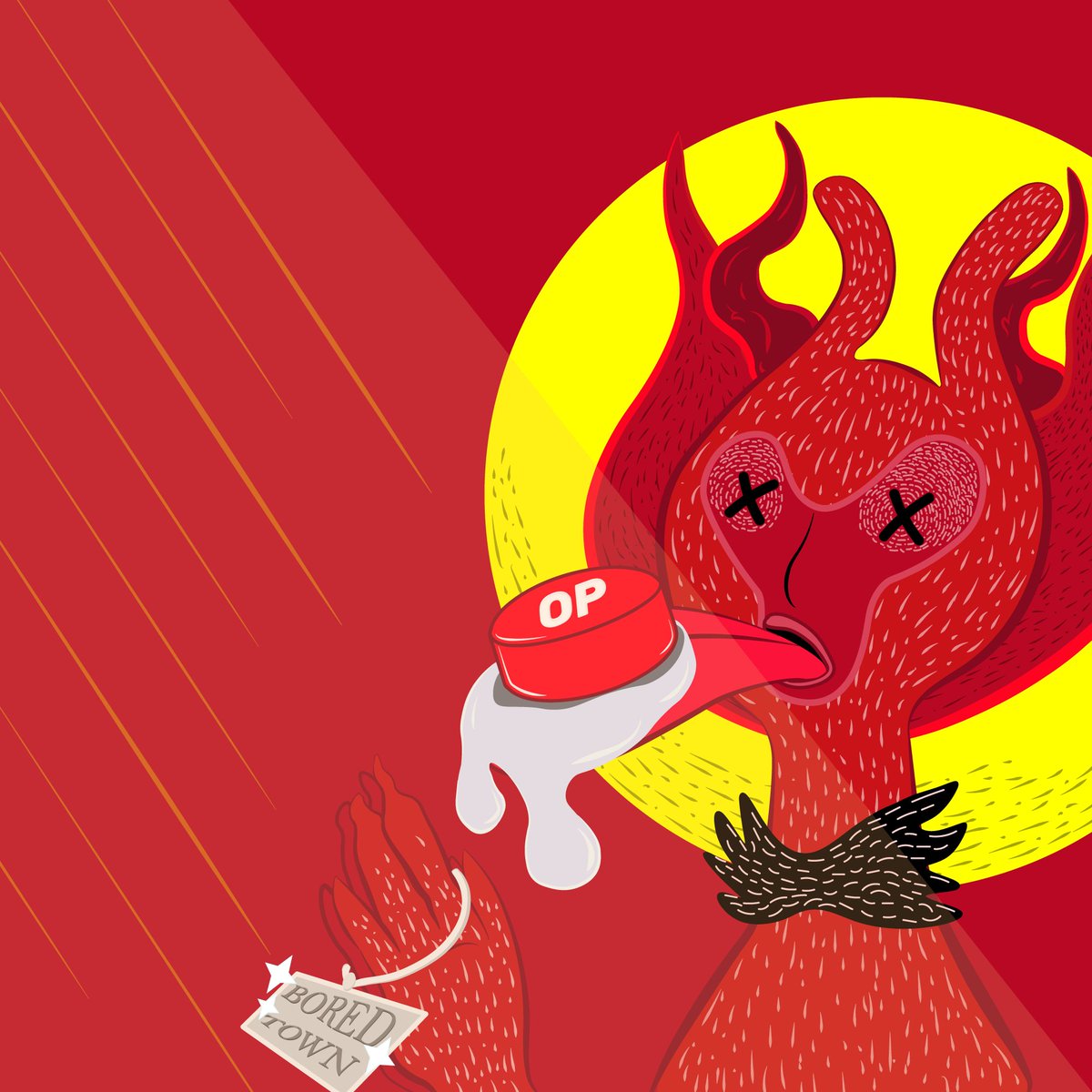 Look at my art!

I’ve successfully submitted my artwork for the "Optimistically Bored" art contest organized by 
<a href="/BoredTownNFT/">𝙱𝙾𝚁𝙴𝙳 𝚃𝙾𝚆𝙽 👹</a> &amp; @OptimismFND
.
Fellow artists @isakeem @sxo296nft <a href="/ppskng/">pprim</a> come join and collectors look out for voting opportunities. #BoredTownArt