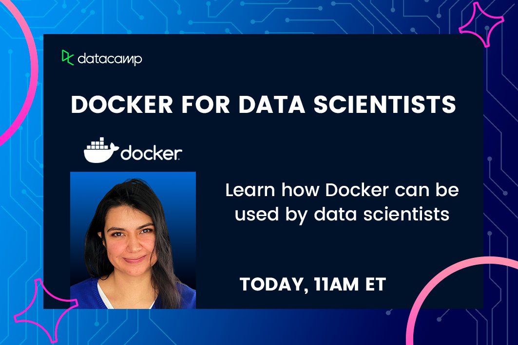 Join me in 20 minutes, I'm giving a talk about <a href="/Docker/">Docker</a> with <a href="/DataCamp/">DataCamp</a>. Register here: datacamp.com/webinars/docke…