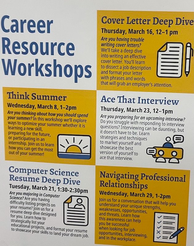 HunterAthenian's tweet photo. Graduation season is steadily approaching, but students are finding it difficult to land a job with the surge of recent layoffs. Luckily, Hunter College’s Office of Career Development Services provides workshops for students to jumpstart their job search. https://t.co/nRZq7Oj4S8