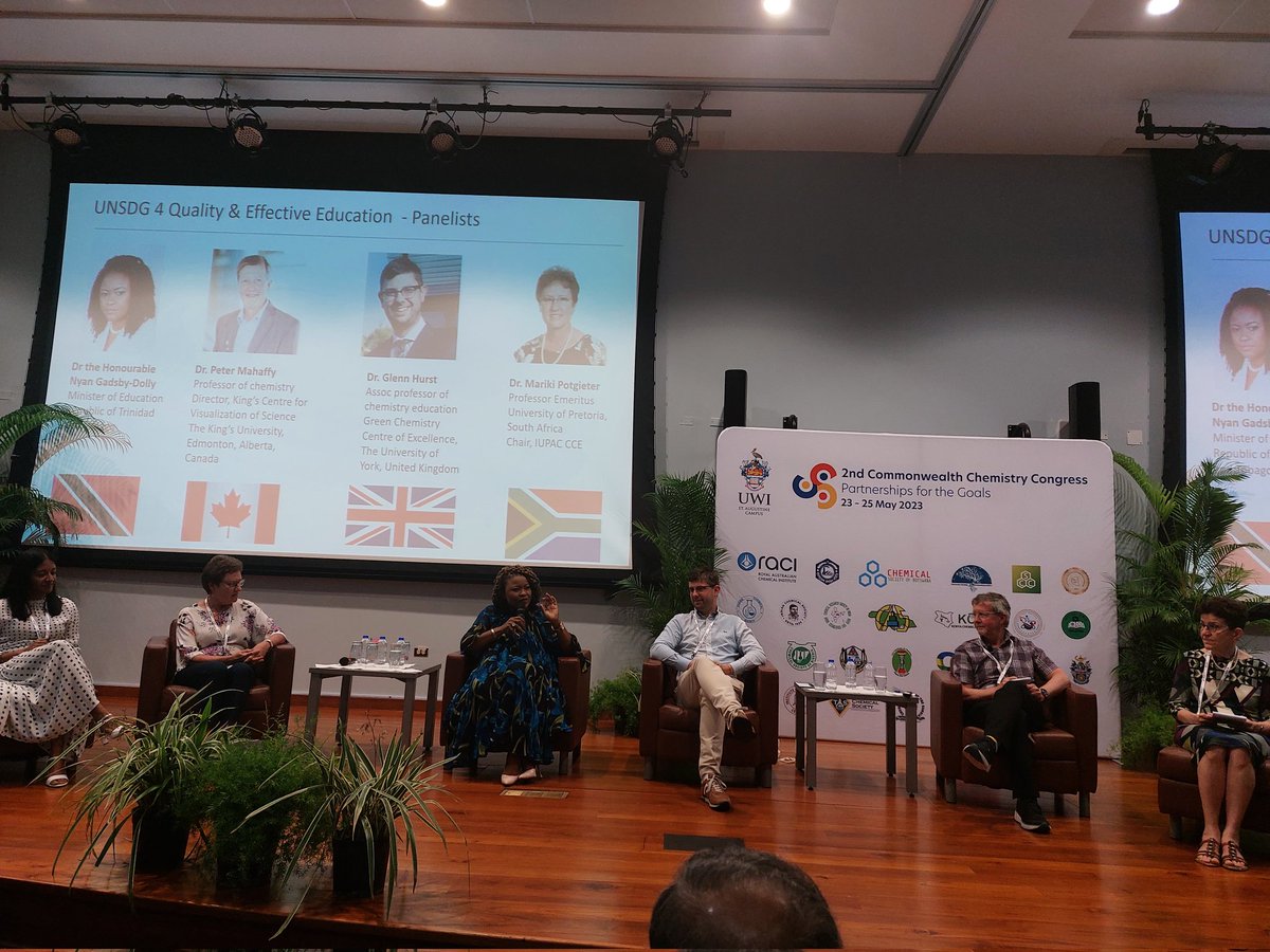 Dr the Honorable Nyan Gadsby-Dolly: We must pay attention to the values and ethics of the global citizes we are creating.
Dr P Mahaffy: Sustainability is an emergent property of the whole Earth system.
#cccongress2023 #Trinidad @FedCommChem @lydia_rhyman