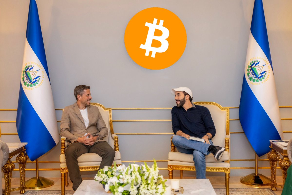 NEW - 🇸🇻 President of El Salvador meets with the author of The #Bitcoin Standard 🤝