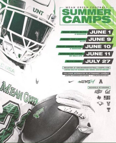 Thank you for the camp invite <a href="/TrustMyEyesO/">⭕️FFERTUNITY</a> !  Look forward to it! <a href="/Coach_Brophy/">Sean Brophy</a> <a href="/JordanDavisUNT/">Jordan Davis</a> <a href="/MeanGreenFB/">UNT Football</a>