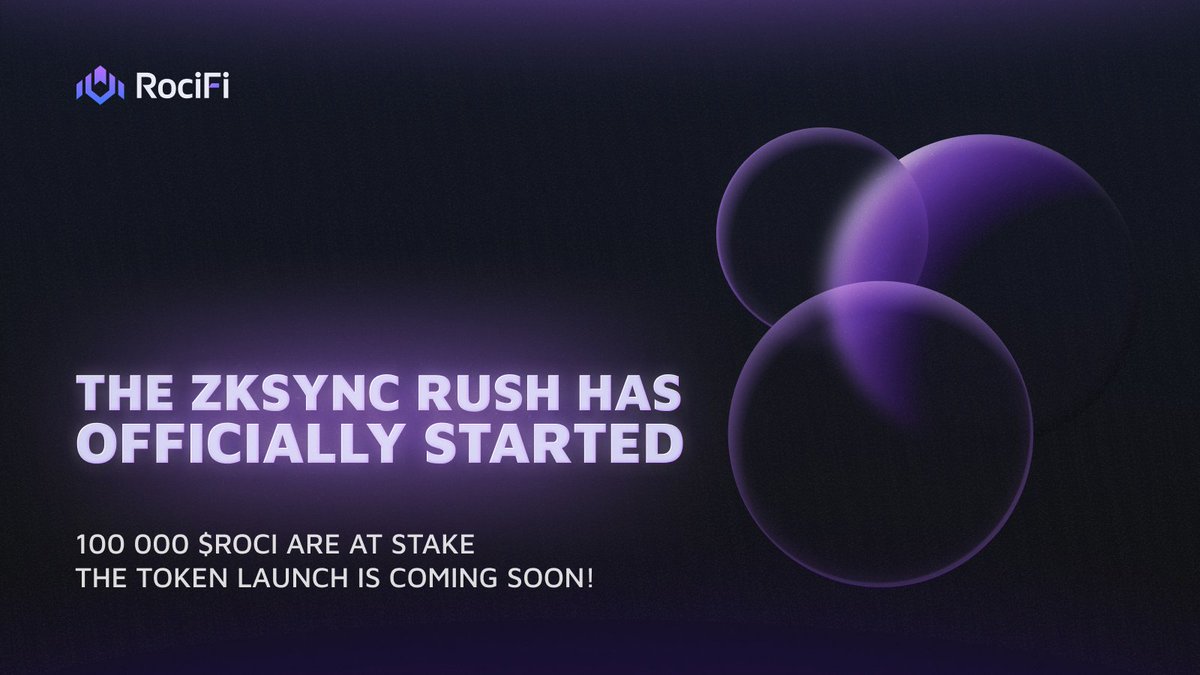 100,000 $ROCI 🚀 is up for grabs; come and claim your slice of the cake!

To celebrate the launch of RociFi on @zkSync, an Ethereum L2 scaling solution, we have an exciting #RociDrop surprise in store for our zkSync RociFi lenders and borrowers.

🧵👇
roci.fi/campaigns/zkSy…
