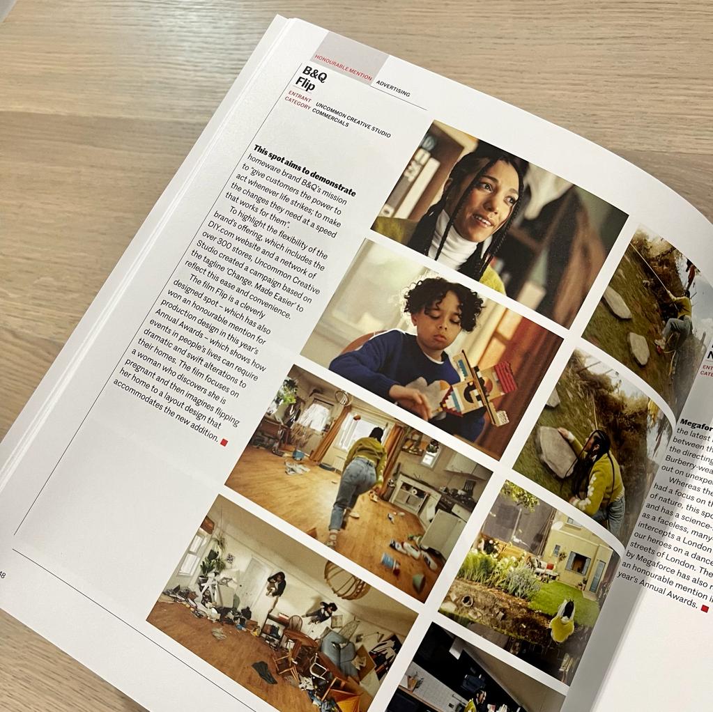 uncommon_studio's tweet photo. Chuffed to receive Honourable Mentions for our @BandQ work in @CreativeReview's Annual Awards 2023 🙏🔥
.
🎥Flip x Commercials 
🎥Flip x Production Design 
📸Change. Made Easier. x Print 
.
Read more: https://t.co/zFx6pZ8AAn https://t.co/urmxveAGwx