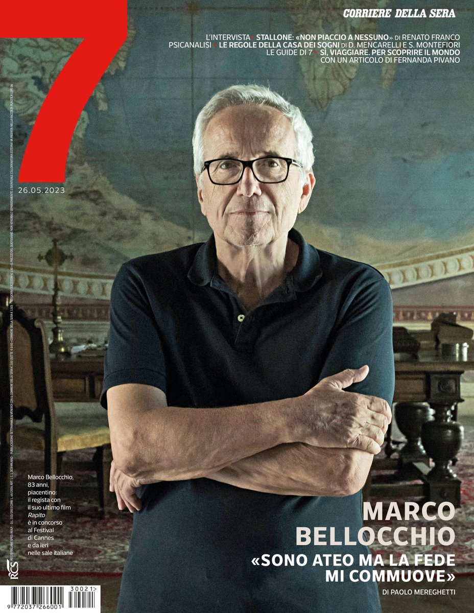 Domani su @7corriere una nuova copertina con protagonista Marco Bellocchio