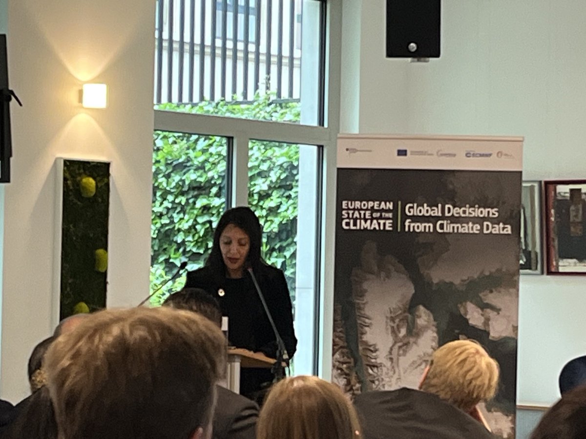 Important insights: Thank you to ⁦@DBoBruessel⁩ for organising “GLOBAL DECISIONS FROM CLIMATE DATA - The European State of the Climate” with Belgium Minister ⁦@KhattabiZakia⁩ - also showing the relevance of the work of ⁦@ECMWF⁩ ->headquarter in Bonn