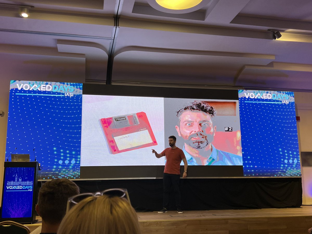 VoxxedIasi's tweet image. And we have reached the last keynote of @VoxxedIasi! Let&apos;s delve into the world of cutting-edge software development tools like GitHub Codespaces, GitHub Copilot, and GPT-4 together with @vladiliescu! #itisfun