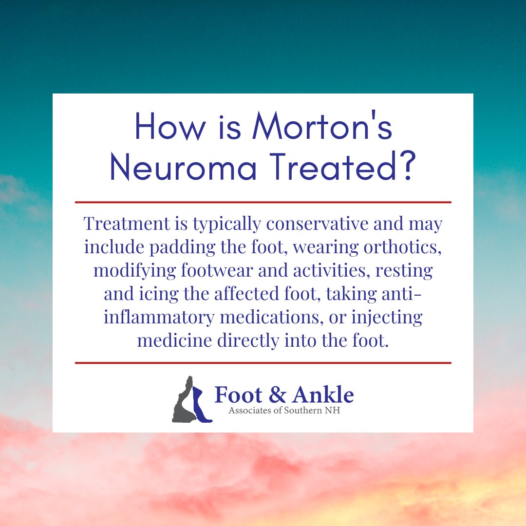 Call us today at (603) 432-2508 to schedule with Dr. Taft or schedule on our website: footandanklesnh.com/new-patients
.
.
.
#Mortonsneuroma #footpain #painrelief #paintreatment #podiatrist #NewHampshirepodiatrist #bestpodiatrists #FootAndAnkleAssociatesOfSouthernNewHampshire #FAASNH