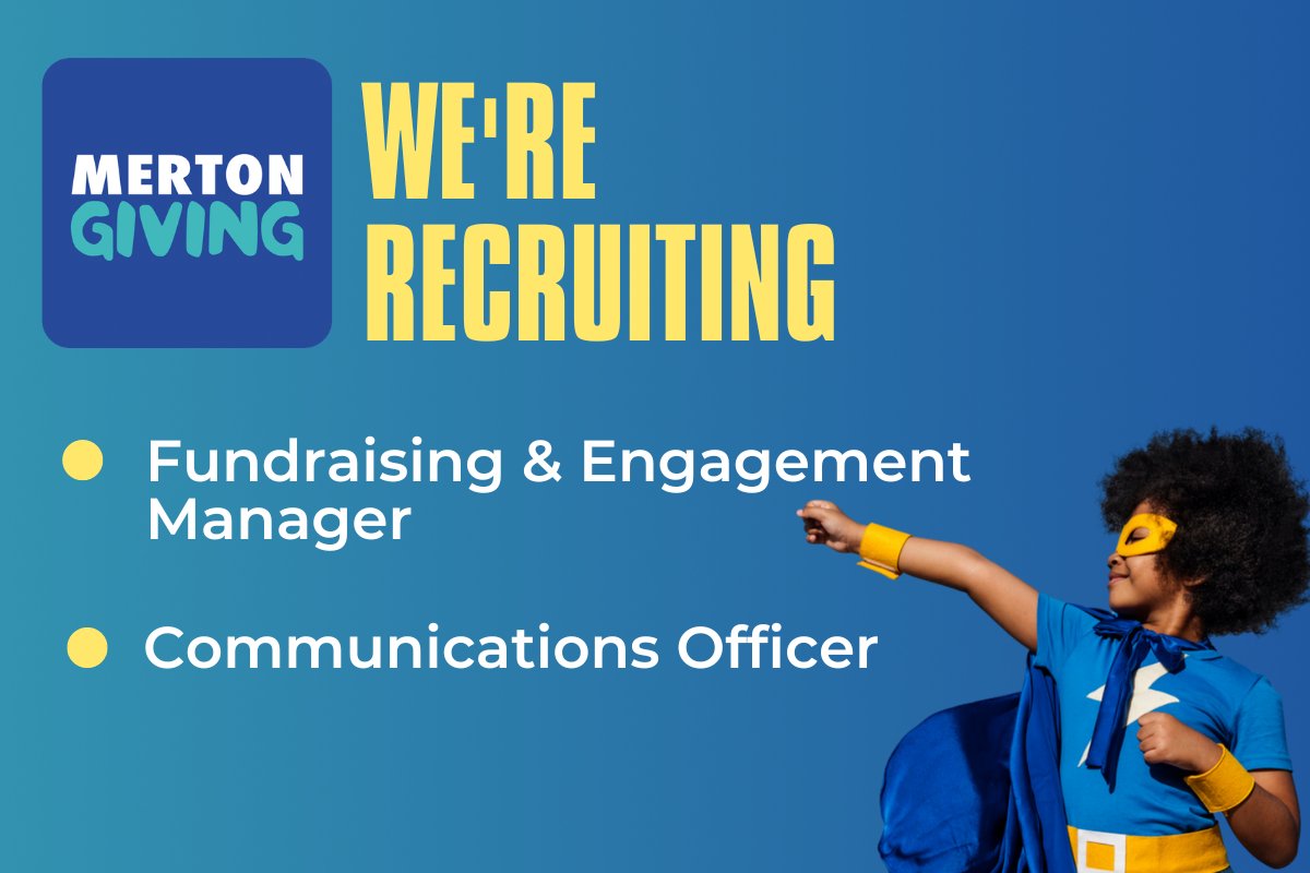 We are recruiting for two new exciting roles to help us continue our work
🔹Fundraising and Engagement Manager
🔹Communications Officer
To find out more and make an application 👉🏽bit.ly/45w0Mef
#parttimejobs #flexiblejobs #Vacancies #Merton