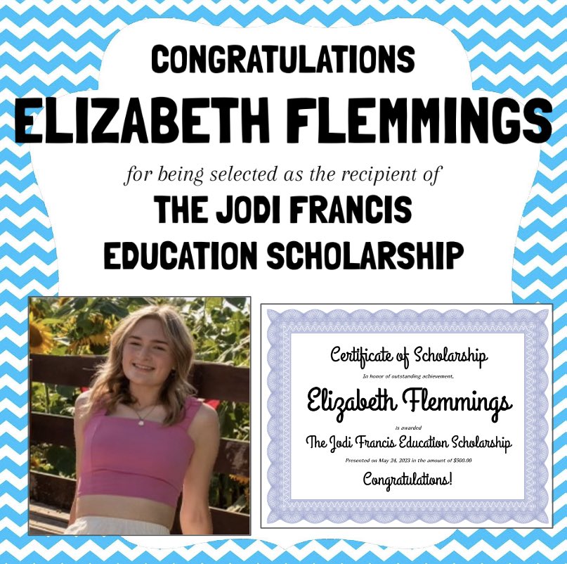 WhitmerTeaching's tweet photo. 🌟🍎CONGRATULATIONS to Teaching Professions seniors, LIZ FLEMMINGS and KELLY WARNER, who were selected as the recipients of THE JODI FRANCIS EDUCATION SCHOLARSHIP!🍎🌟 https://t.co/ZIojEVhJnJ