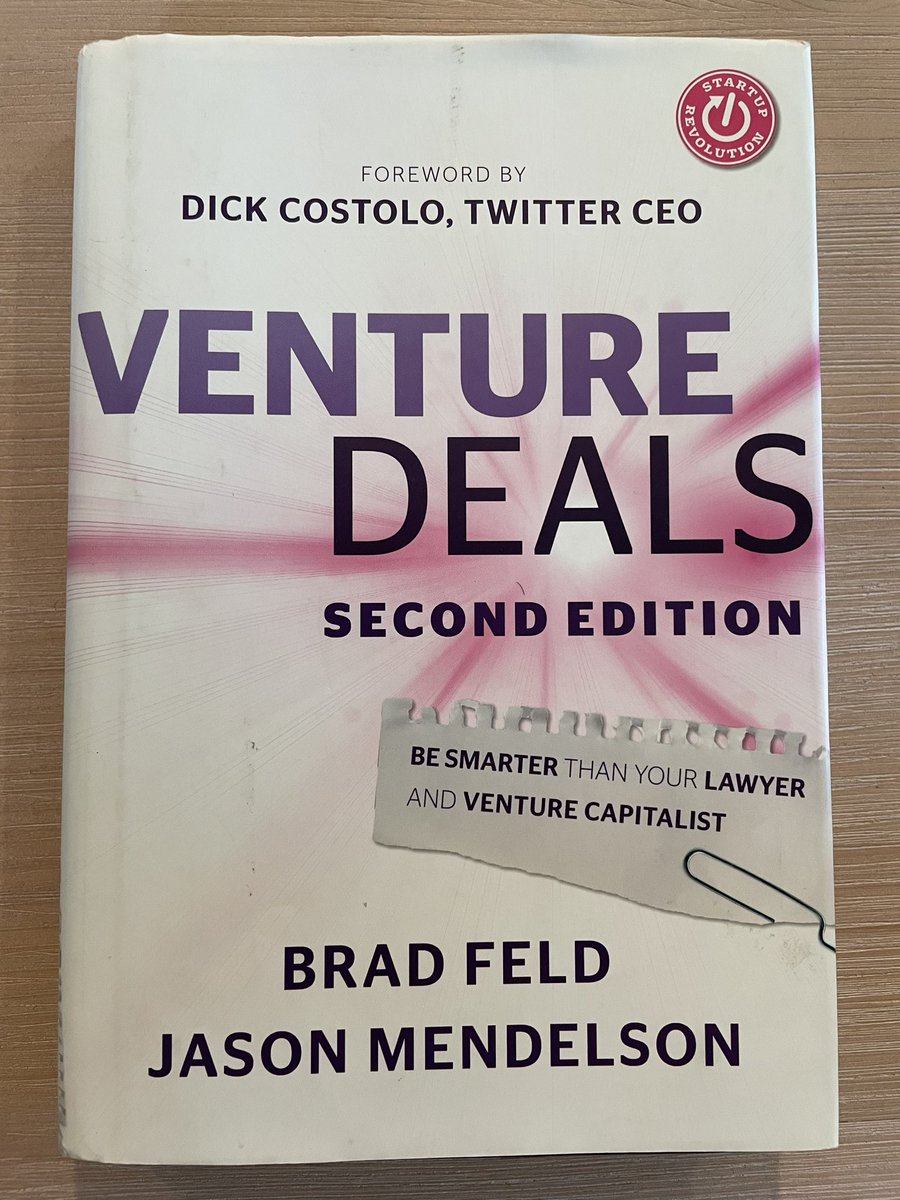 just finished this book. great read for anyone looking to learn more about how VCs run negotiations with startups