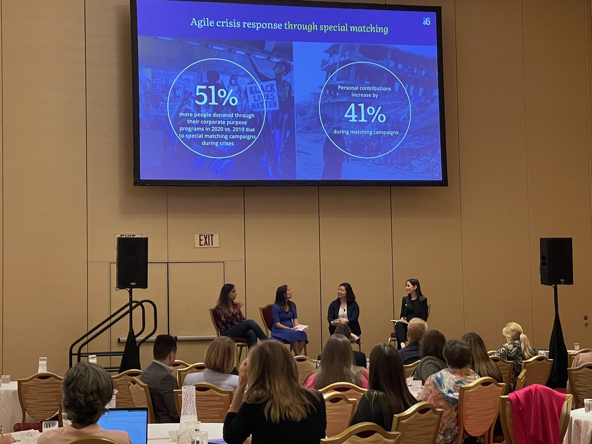 .<a href="/Maeve_Miccio/">Maeve Miccio</a> from <a href="/Fidelity/">Fidelity Investments</a>, Tanya Jeong from <a href="/abbvie/">AbbVie</a>, &amp; <a href="/sonakhosla/">Sona Khosla</a> from <a href="/benevity/">Benevity</a> with Meka from <a href="/CECPtweets/">CECP</a> discussing best practices in creating a great employee experience #cecpsummit