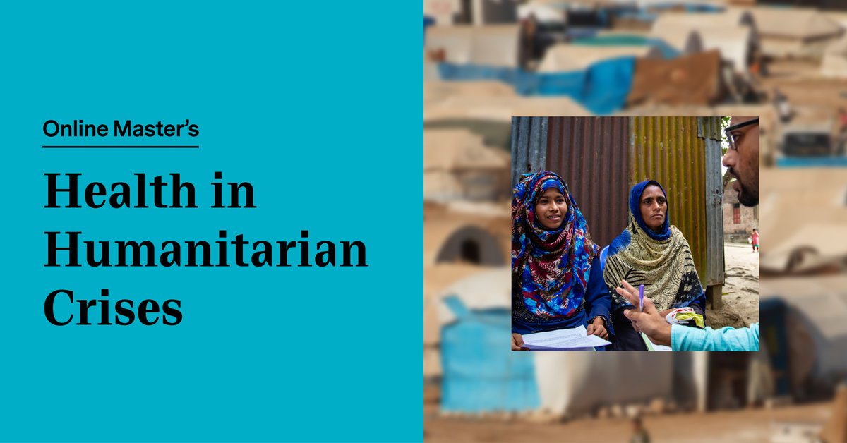 👋Our brand new distance learning programme focuses on knowledge to improve the health of populations affected by humanitarian crises.🌍⚠️

Gain crucial skills to address current &amp; multi-faceted health issues in different settings around the globe.

Apply👉bit.ly/3pzUDNq