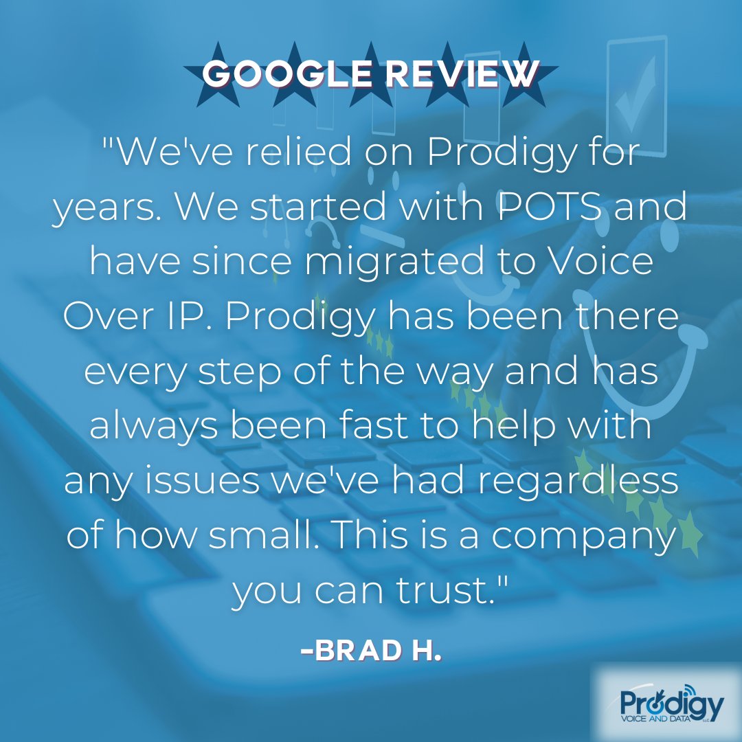 Thanks for the kind words, Brad! ⭐ #prodigyvd #googlereview #customersatisfaction