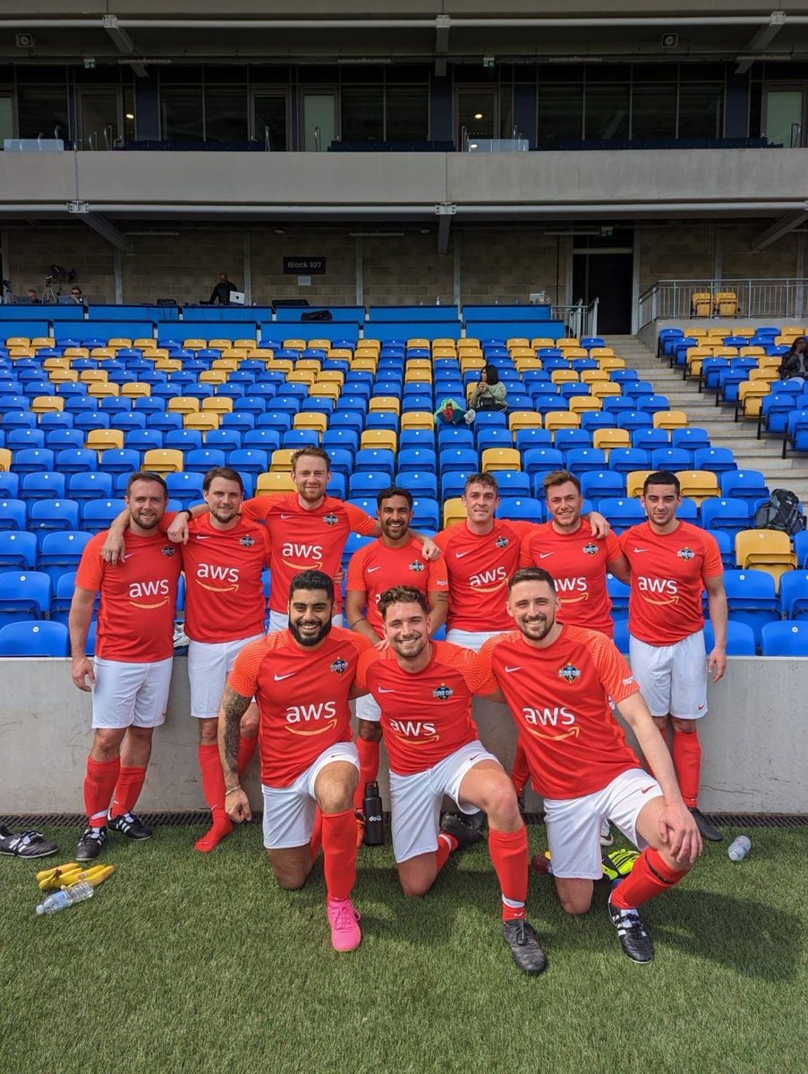 doitint's tweet photo. Members of the DoiT Sales team had an amazing time at the #awscloudcup last week which helped raise £100k for the #princetrust.
Thank you so much to the #aws team for having us and to all the other partners who participated.
#lifeatdoit #charity #football https://t.co/FpcnU7rGYE