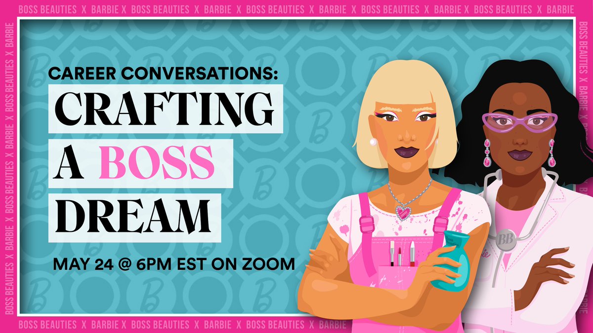 Another BB x <a href="/Barbie/">Barbie</a> Career Convo is happening today on ZOOM! We’re so excited to share the floor with artist @kimdejesus9, doctor <a href="/ChizAIkeji/">Chisom Ikeji, MD</a> + talk show host <a href="/daitimemagazine/">Officially Dai Time</a> 💖

Have you shared this incredible opportunity yet? 
Save your seats here: ow.ly/o6Lb50OsE2E