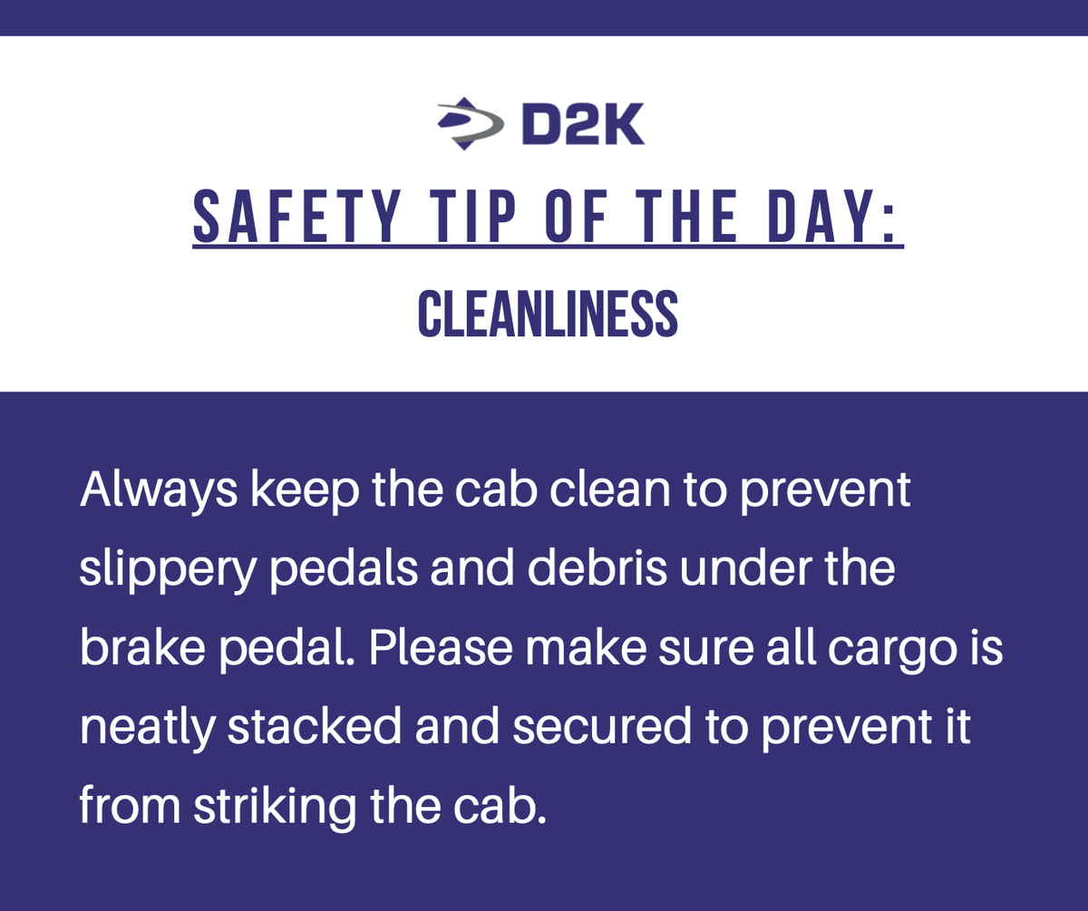 We know it's not always easy to keep your cab clean, but it's SO important to do so! Take some time this week or weekend to clear up space and remove any unwanted debris. 

#SafetyTip #Cleanliness #FleetManagement #DriverSafety #TrafficControlServices